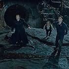Warwick Davis, Rupert Grint, Daniel Radcliffe, and Emma Watson in Harry Potter and the Deathly Hallows: Part 2 (2011)