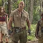 Kevin Hart, Dwayne Johnson, and Karen Gillan in Jumanji: Welcome to the Jungle (2017)