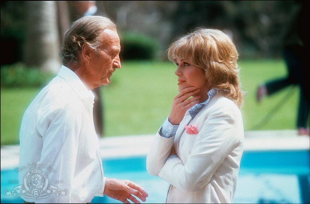 David Niven and Joanna Lumley in Trail of the Pink Panther (1982)