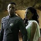 Will Smith and Sophie Okonedo in After Earth (2013)