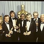 Farrah Fawcett, Nick Allder, Dennis Ayling, H.R. Giger, Brian Johnson, Carlo Rambaldi, and Harold Russell at an event for The 52nd Annual Academy Awards (1980)