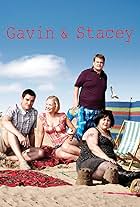 James Corden, Ruth Jones, Joanna Page, and Mathew Horne in Gavin & Stacey (2007)