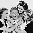 Judy Garland, Mickey Rooney, Lana Turner, and Ann Rutherford in Love Finds Andy Hardy (1938)