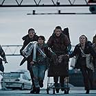 Alba August, Angela Bundalovic, Mikkel Boe Følsgaard, Lucas Lynggaard Tønnesen, Sonny Lindberg, Jessica Dinnage, and Lukas Løkken in The Rain (2018)