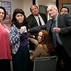 Creed Bratton, Kate Flannery, Phyllis Smith, Catherine Tate, Oscar Nuñez, and Brian Baumgartner in The Office (2005)