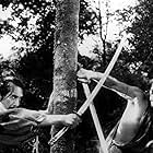 Toshirô Mifune and Masayuki Mori in Rashomon (1950)