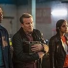 Bradley Walsh, Tosin Cole, and Mandip Gill in Doctor Who (2005)