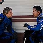 Michael Peña and Dax Shepard in CHIPS (2017)