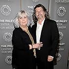 Terry Dresbach and Ronald D. Moore at an event for Outlander (2014)