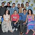 Linden Ashby, Melissa Ponzio, Tyler Posey, Jeff Davis, Cody Christian, Shelley Hennig, Dylan Sprayberry, Charlie Carver, Dylan O'Brien, and Khylin Rhambo at an event for Teen Wolf (2011)