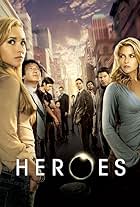 Ali Larter, Hayden Panettiere, Sendhil Ramamurthy, Milo Ventimiglia, Noah Gray-Cabey, and James Kyson in Heroes (2006)