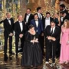 Michael Keaton, Liev Schreiber, Tom McArdle, Steve Golin, Tom McCarthy, Mark Ruffalo, Michael Sugar, Rachel McAdams, Blye Pagon Faust, Josh Singer, and Nicole Rocklin at an event for The Oscars (2016)