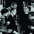 James Cagney, Pat O'Brien, Gabriel Dell, Leo Gorcey, Huntz Hall, Billy Halop, Bobby Jordan, and Bernard Punsly in Angels with Dirty Faces (1938)