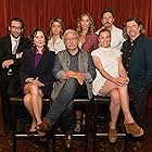 Mary McDonnell, Edward James Olmos, James Callis, Ronald D. Moore, Grace Park, Katee Sackhoff, Michael Trucco, and Tricia Helfer at an event for Battlestar Galactica (2004)