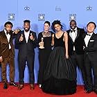 Paul Simms, Hiro Murai, Donald Glover, Brian Tyree Henry, LaKeith Stanfield, Zazie Beetz, and Stephen Glover at an event for The 74th Annual Golden Globe Awards 2017 (2017)