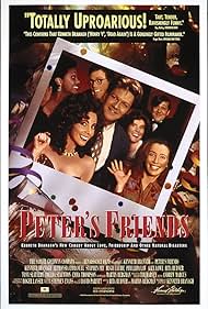 Kenneth Branagh, Stephen Fry, Emma Thompson, Imelda Staunton, Alphonsia Emmanuel, Hugh Laurie, and Rita Rudner in Peter's Friends (1992)