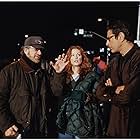 Jeff Goldblum, Julianne Moore, and Steven Spielberg in The Lost World: Jurassic Park (1997)