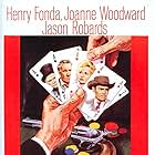 Henry Fonda, Jason Robards, Charles Bickford, and Joanne Woodward in A Big Hand for the Little Lady (1966)
