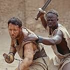 Russell Crowe and Djimon Hounsou in Gladiator (2000)