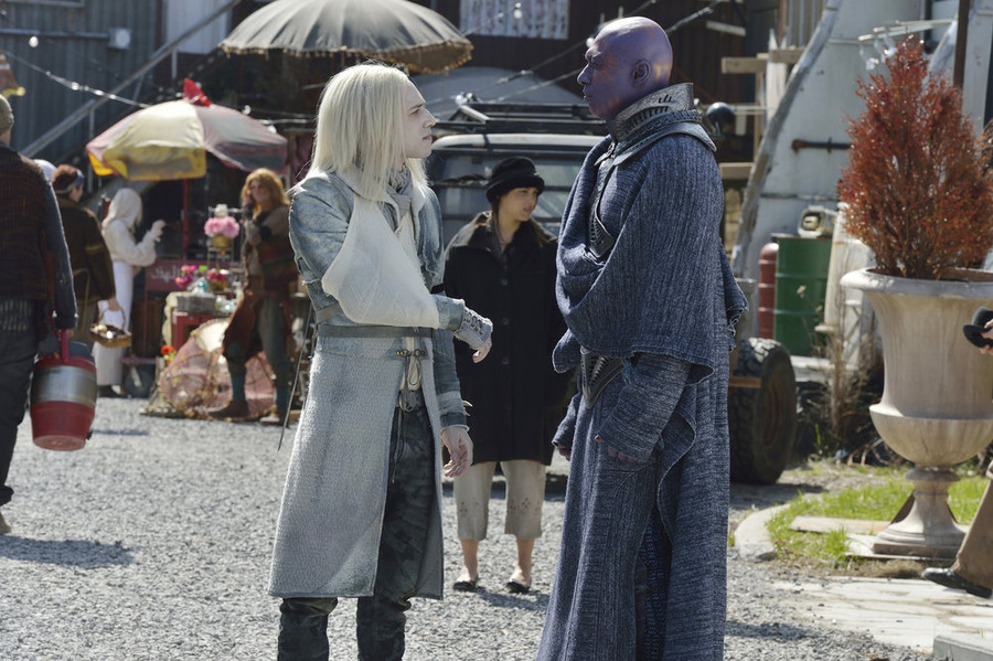 Conrad Coates and Jesse Rath in Defiance (2013)