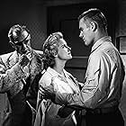 Tab Hunter, Mona Freeman, and Raoul Walsh in Battle Cry (1955)