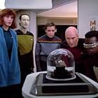 Gates McFadden, Brent Spiner, Wil Wheaton, LeVar Burton, and Patrick Stewart in Star Trek: The Next Generation (1987)