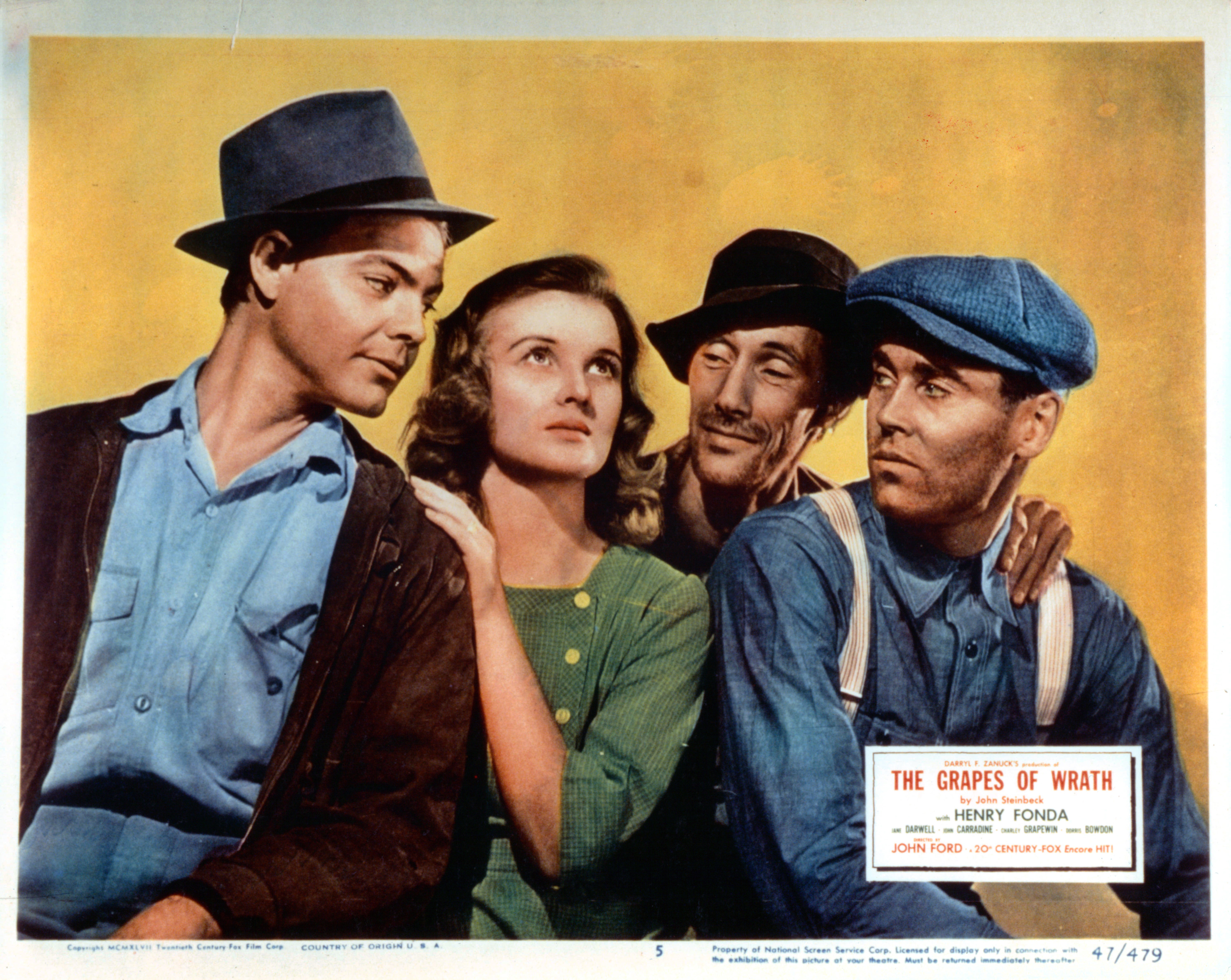 Henry Fonda, John Carradine, Dorris Bowdon, and Eddie Quillan in The Grapes of Wrath (1940)