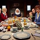 Jenny Agutter, Ben Caplan, Pam Ferris, Miranda Hart, Emerald Fennell, Helen George, Victoria Yeates, Peter Noakes, and Liam Kiff in Call the Midwife (2012)