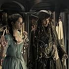 Johnny Depp and Kaya Scodelario in Pirates of the Caribbean: Dead Men Tell No Tales (2017)