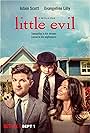 Adam Scott, Evangeline Lilly, and Owen Atlas in Little Evil (2017)