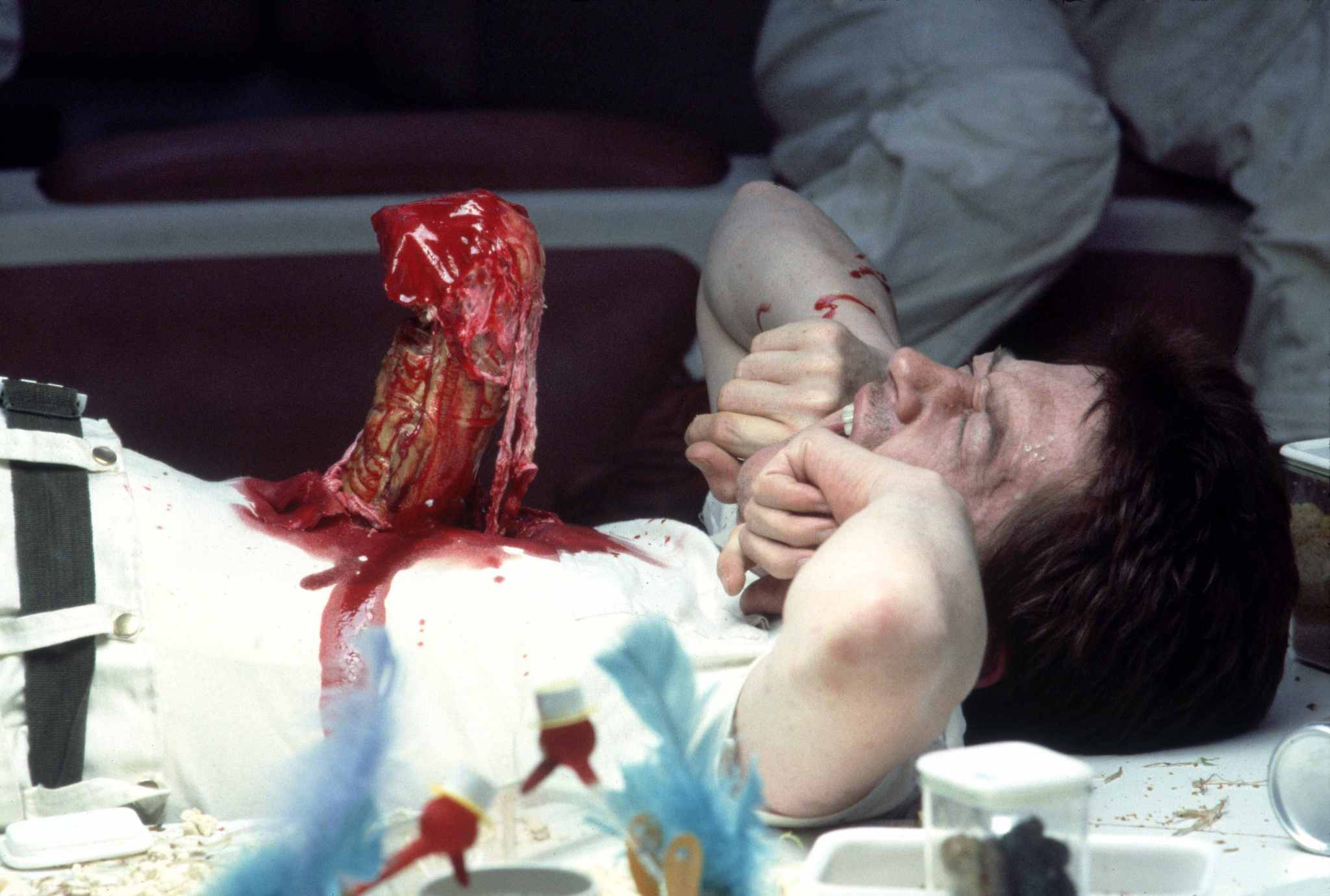 John Hurt and Percy Edwards in Alien (1979)