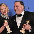 Elisabeth Moss and Bruce Miller at an event for 75th Golden Globe Awards (2018)