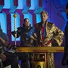 Jeff Goldblum, Tom Hiddleston, Chris Hemsworth, and Rachel House in Thor: Ragnarok (2017)