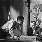 Director Elia Kazan with John Cameron Swayze during the making of "A Face in the Crowd" 1957 Warner Brothers
