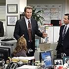 Will Ferrell, Steve Carell, Jenna Fischer, John Krasinski, Angela Kinsey, Brian Baumgartner, and Zach Woods in The Office (2005)