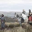 Sam Spruell, Aaron Taylor-Johnson, and Billy Howle in Outlaw King (2018)