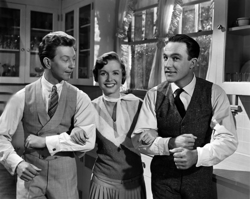 Gene Kelly, Debbie Reynolds, and Donald O'Connor in Singin' in the Rain (1952)