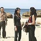 Michael Emerson, Yunjin Kim, and Zuleikha Robinson in Lost (2004)