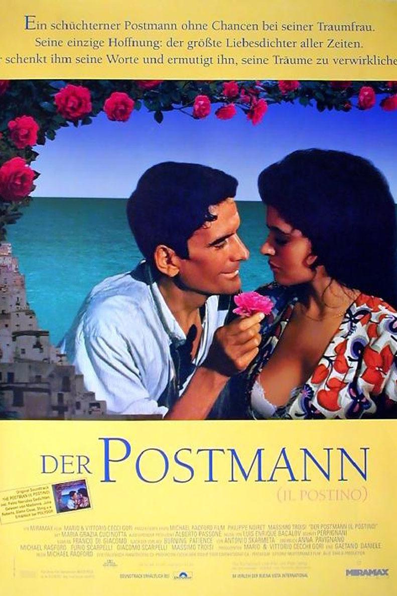 Maria Grazia Cucinotta and Massimo Troisi in The Postman (1994)