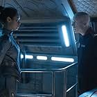 Hugh Dillon and Frankie Adams in The Expanse (2015)