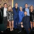 Anna Paquin, Kevin Downes, Zachary Levi, Kurt Warner, Jon Erwin, and Brenda Warner at an event for American Underdog (2021)