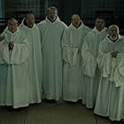 Jacques Herlin, Jean-Marie Frin, Philippe Laudenbach, Xavier Maly, Loïc Pichon, Olivier Rabourdin, and Lambert Wilson in Of Gods and Men (2010)