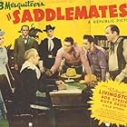 Rufe Davis, Cornelius Keefe, Robert Livingston, George Lynn, Forbes Murray, Bob Steele, and Gale Storm in Saddlemates (1941)