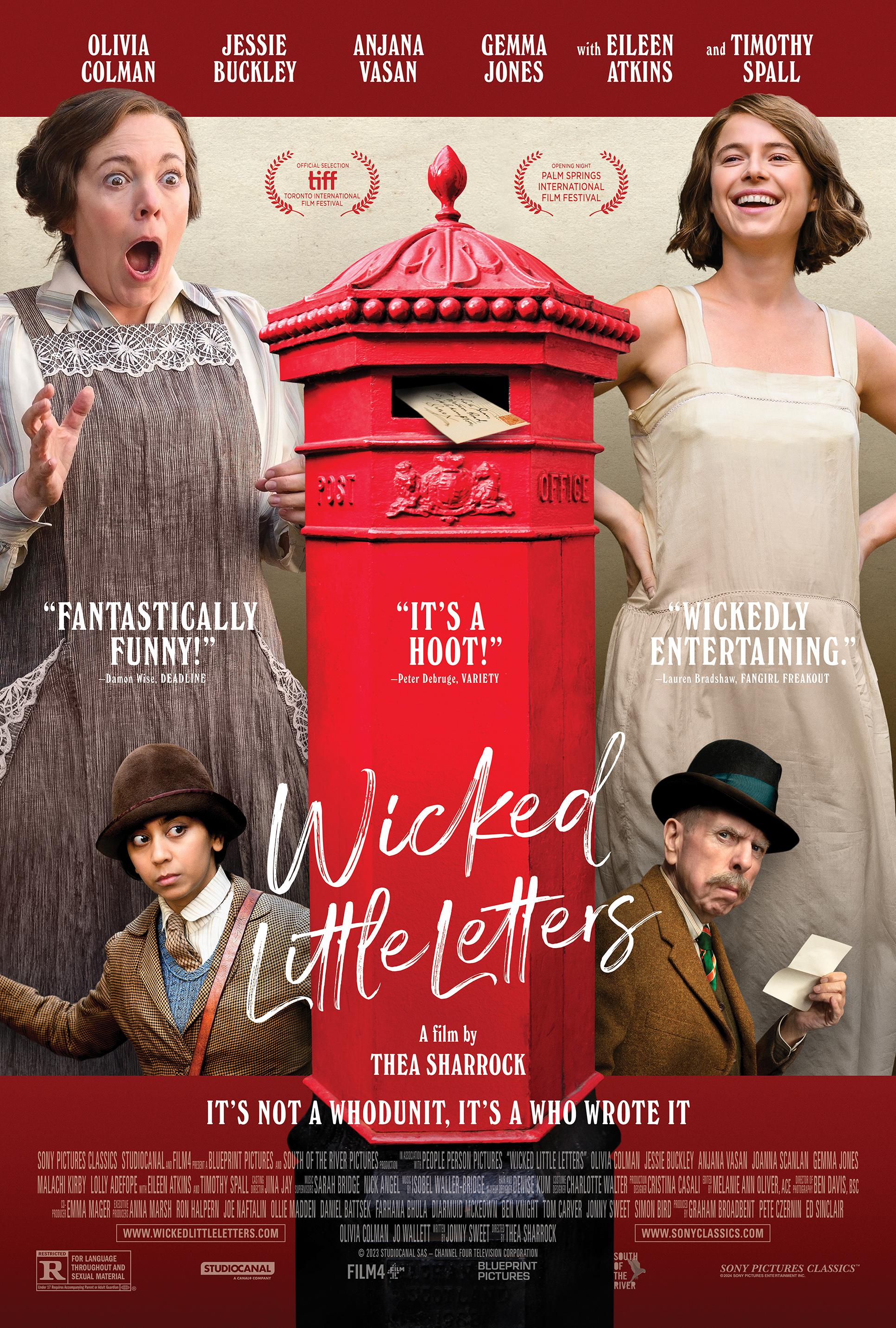Timothy Spall, Olivia Colman, Jessie Buckley, and Anjana Vasan in Wicked Little Letters (2023)