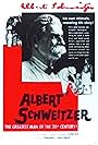 Erica Anderson, Jerome Hill, Fredric March, Burgess Meredith, and Albert Schweitzer in Albert Schweitzer (1957)