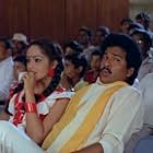 Rajani and Rajendra Prasad in Aha Naa Pellanta (1987)