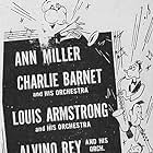 Louis Armstrong, Charlie Barnet, Jan Garber, Glen Gray, Ann Miller, Teddy Powell, and Alvino Rey in Jam Session (1944)