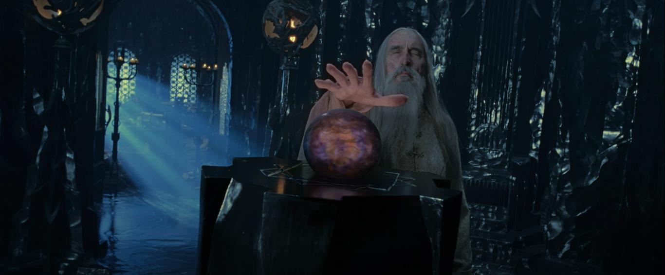 Christopher Lee in The Lord of the Rings: The Two Towers (2002)