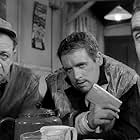 Sean Connery, Patrick McGoohan, and Sidney James in Hell Drivers (1957)
