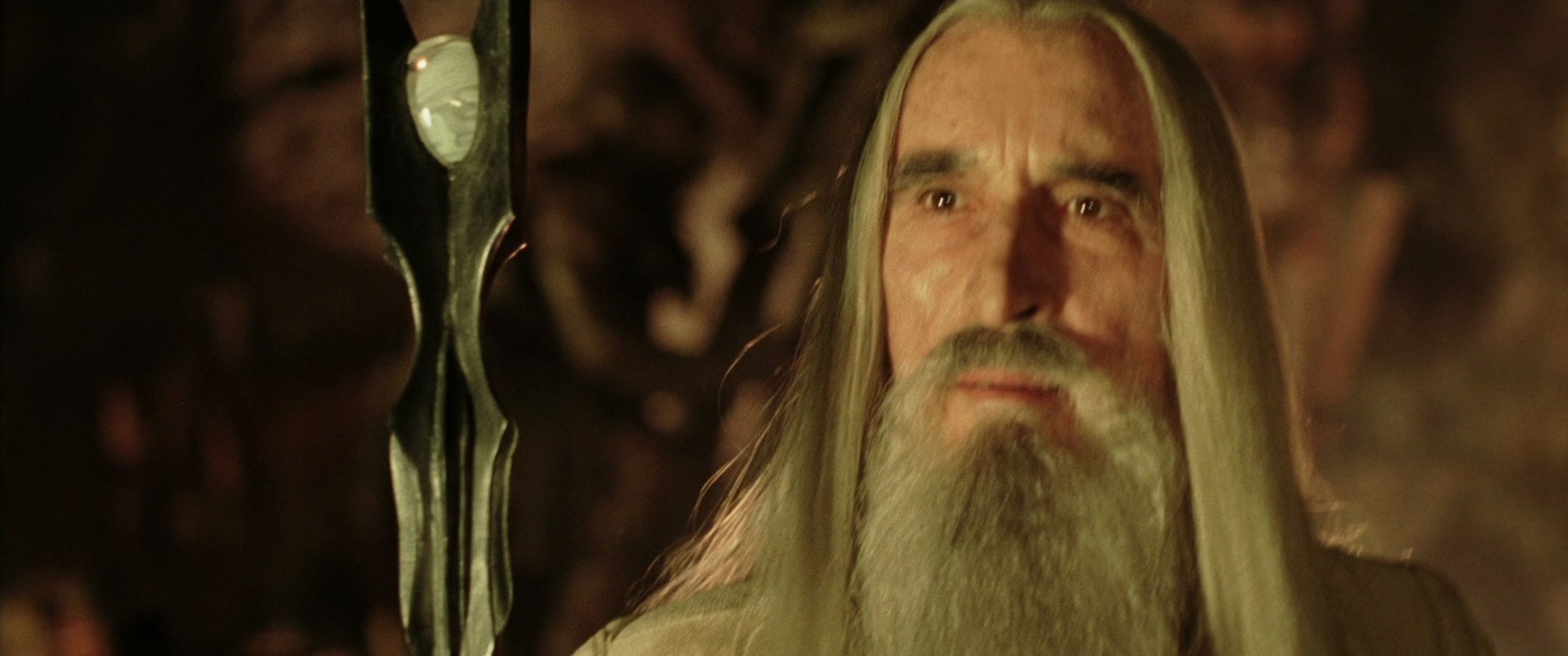 Christopher Lee in The Lord of the Rings: The Two Towers (2002)